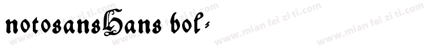notosansHans bol字体转换
